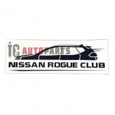 Чорна наліпка Nissan Rogue Club